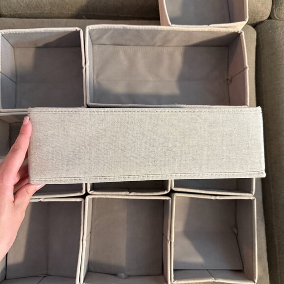 SET: Collapsible Fabric Drawer Organizers - Brightroom™ Grey - Picture 8 of 11
